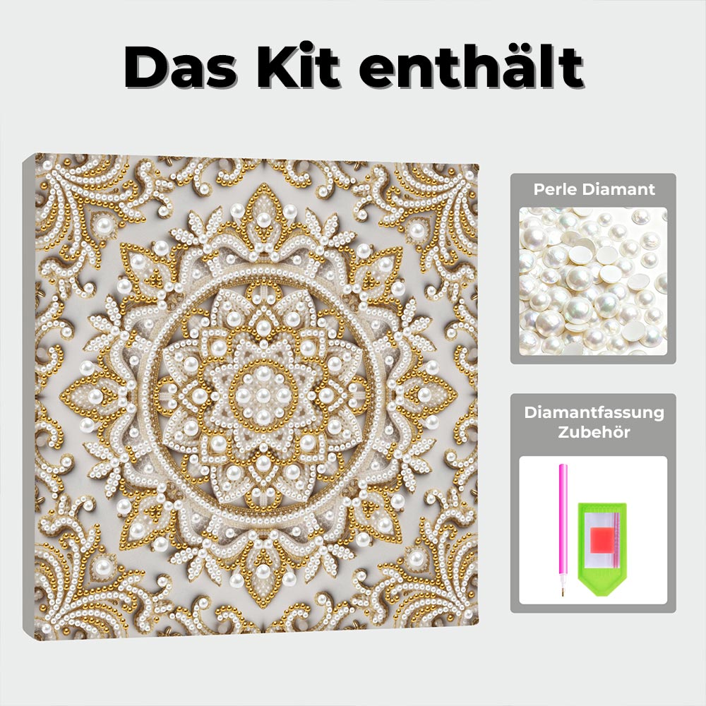 Diamond Painting | Perlenmalerei | Schneeflocken Mandala