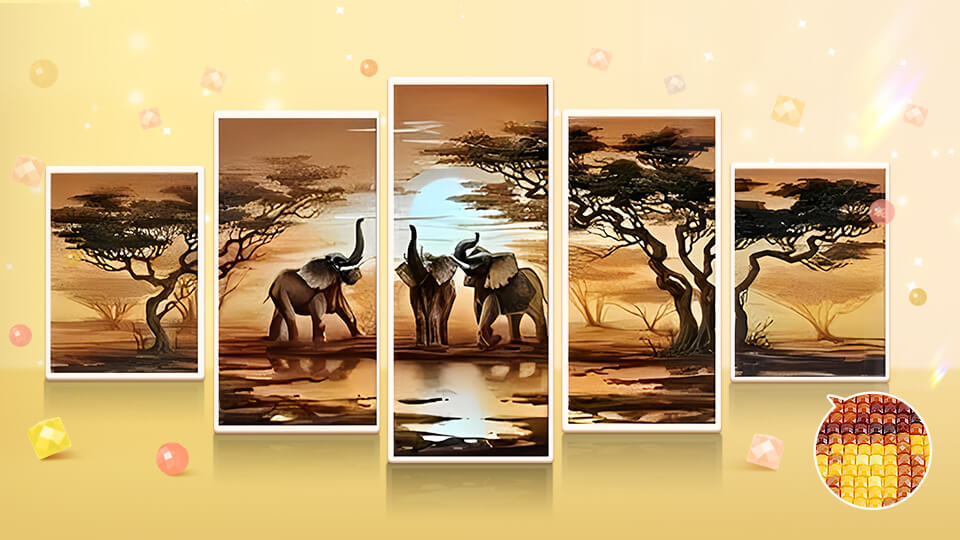 Mehrteilig Diamond Painting