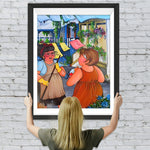 Dicke Damen bei der Hausarbeit Diamond Painting