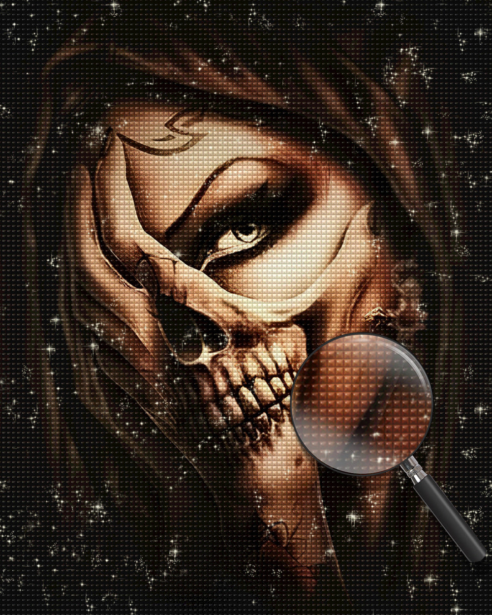 Die Fänge der Skelettschönheit Diamond Painting