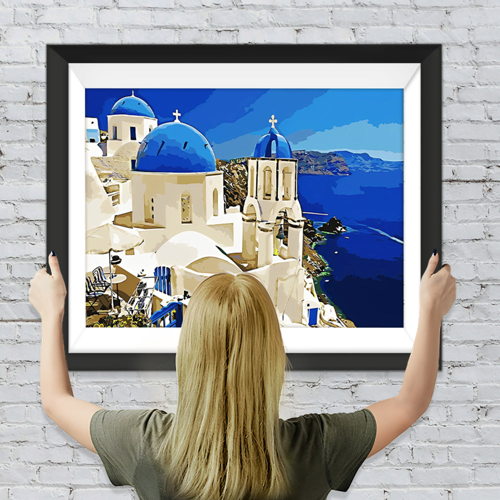 Die Inselstadt am Meer Diamond Painting