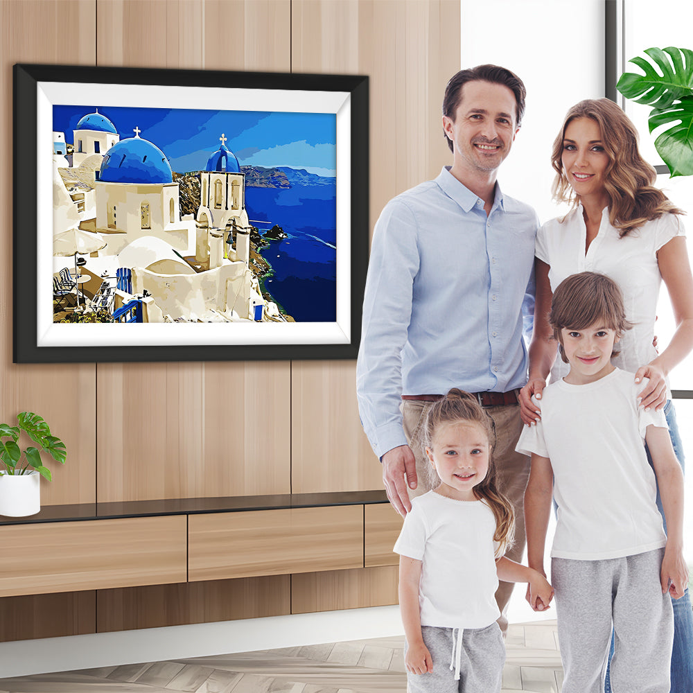 Die Inselstadt am Meer Diamond Painting