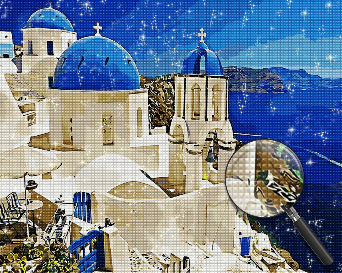 Die Inselstadt am Meer Diamond Painting