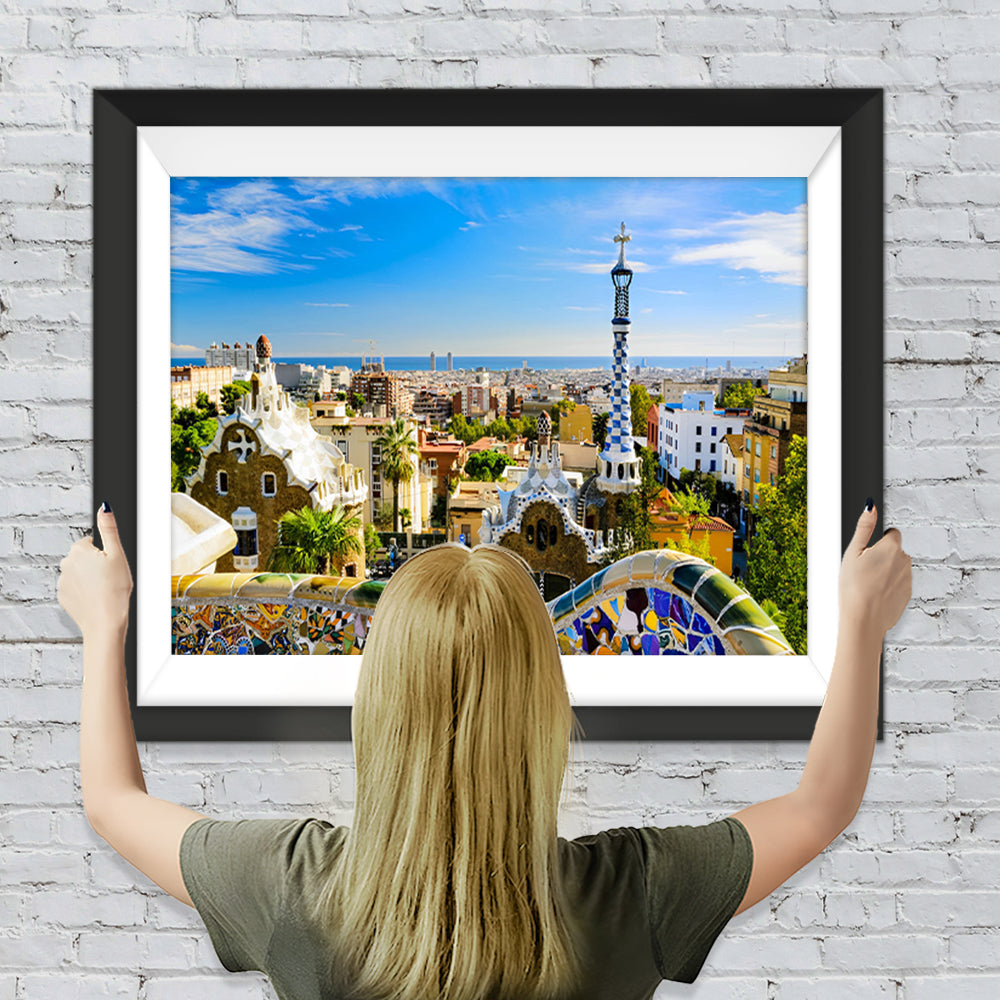 Die Landschaft über der Stadt Diamond Painting