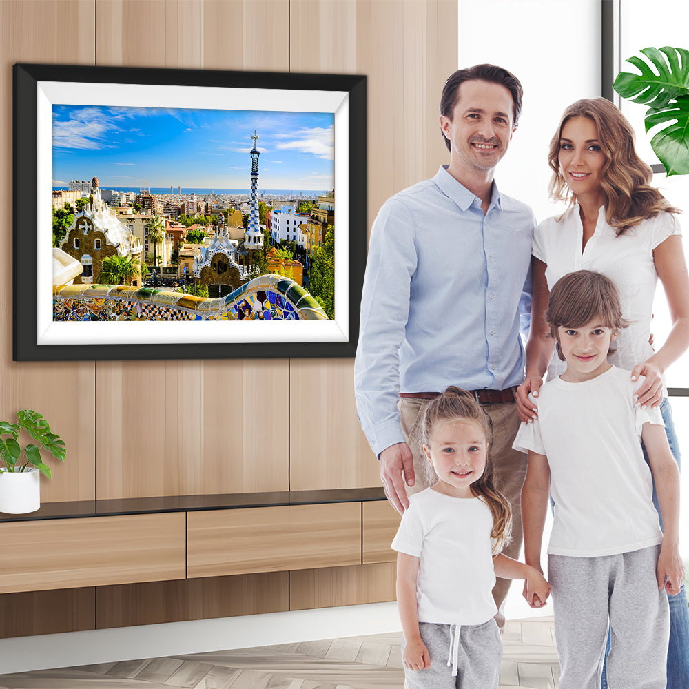 Die Landschaft über der Stadt Diamond Painting