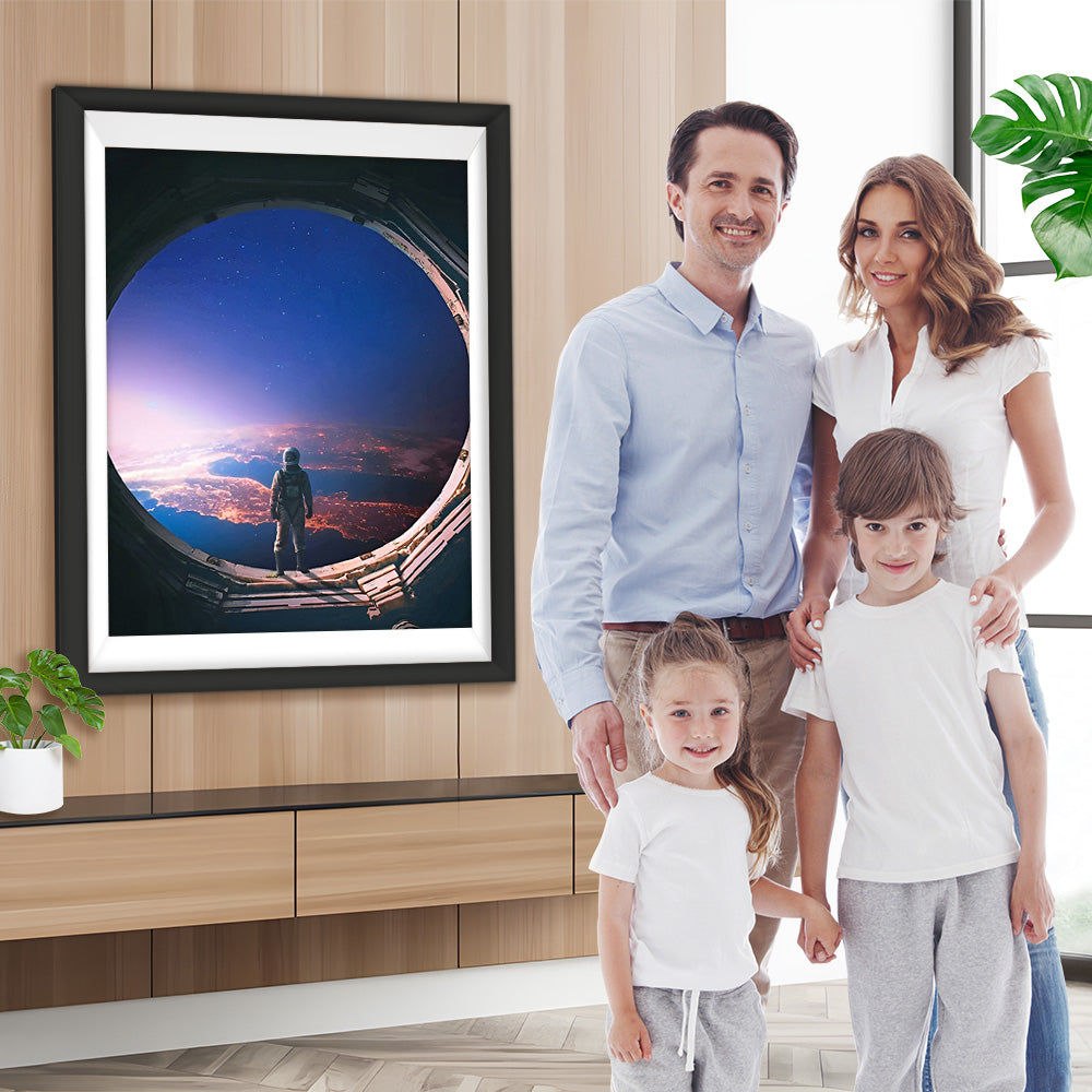 Die Perspektive eines Astronauten im Weltraum Diamond Painting