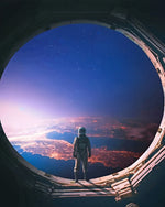 Die Perspektive eines Astronauten im Weltraum Diamond Painting