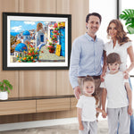 Die ruhige Insel Santorin Diamond Painting