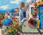Die ruhige Insel Santorin Diamond Painting