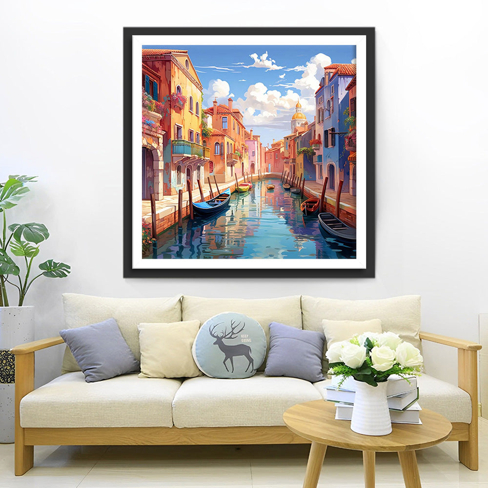 Die saubere und helle Stadt Venedig Diamond Painting