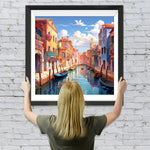 Die saubere und helle Stadt Venedig Diamond Painting