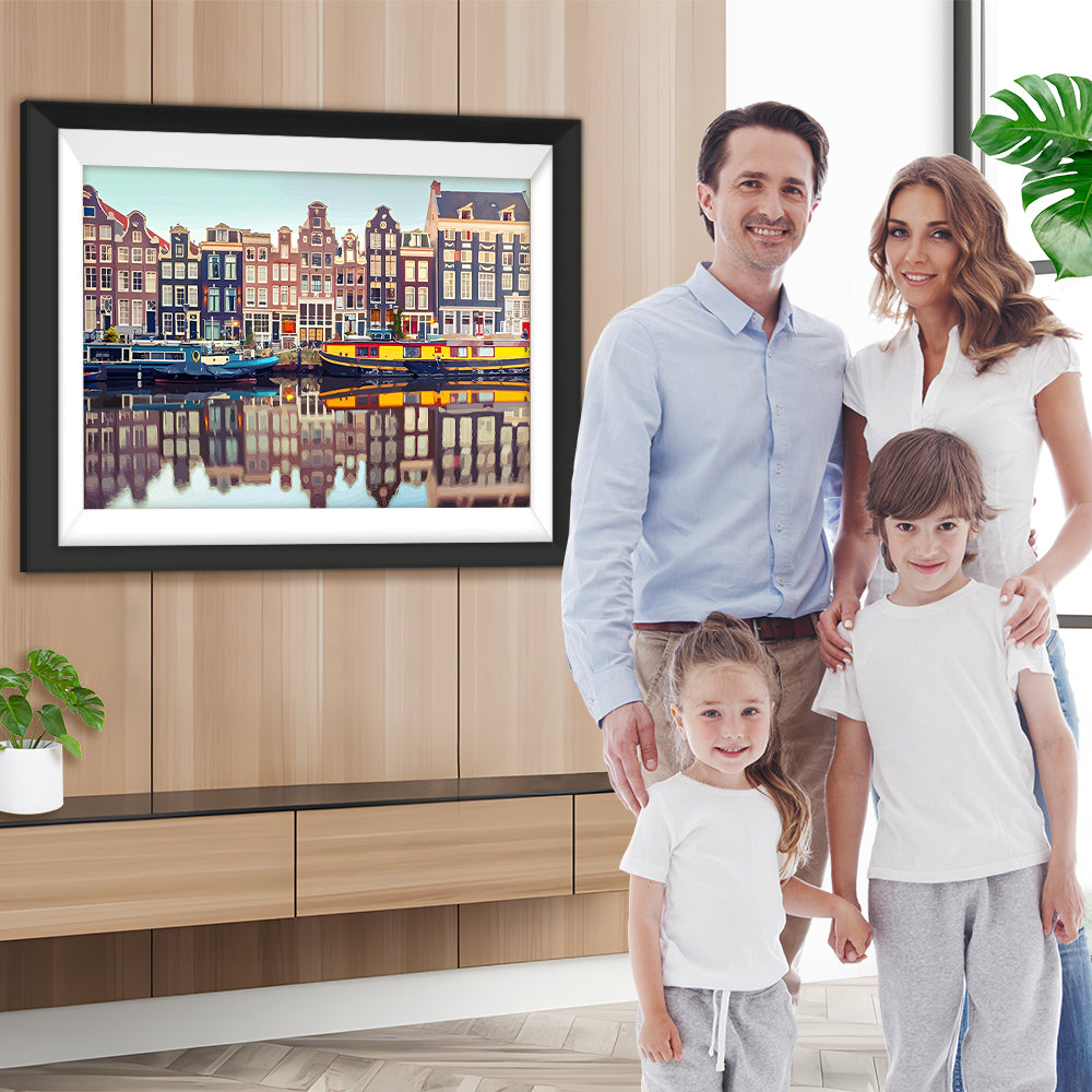 Die Stadt Amsterdam am Tag Diamond Painting