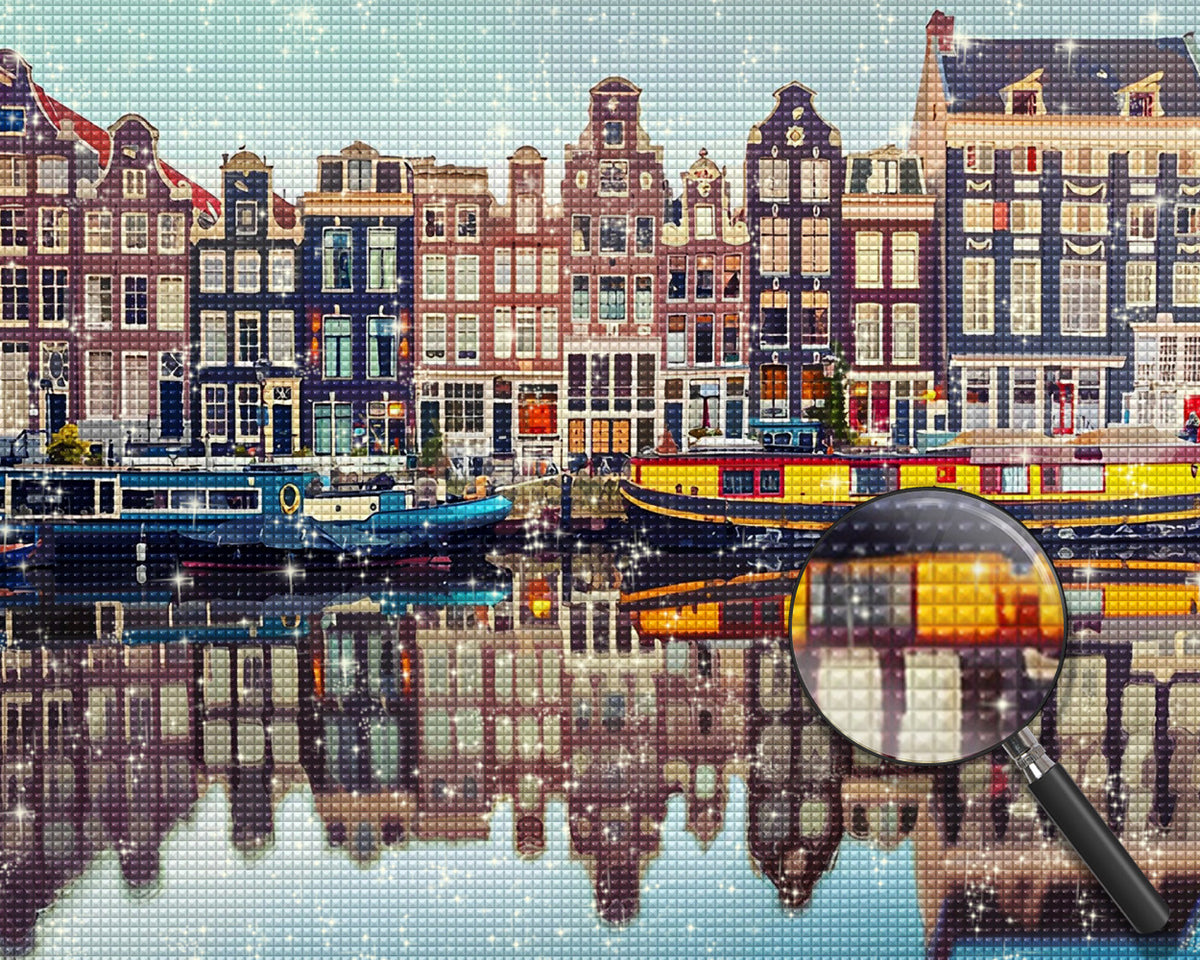 Die Stadt Amsterdam am Tag Diamond Painting