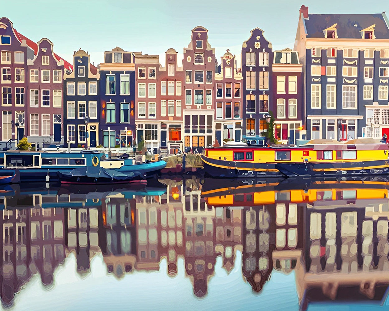 Die Stadt Amsterdam am Tag Diamond Painting