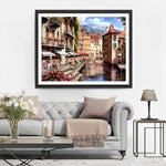 Die Stadt vor dem Berg Diamond Painting