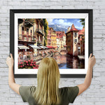 Die Stadt vor dem Berg Diamond Painting