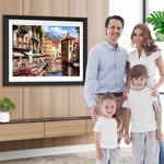 Die Stadt vor dem Berg Diamond Painting