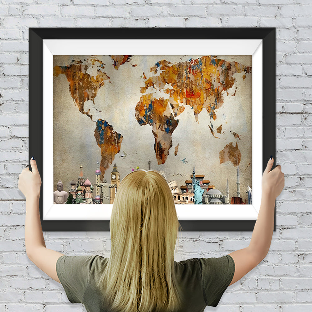 Die Weltkarte Diamond Painting