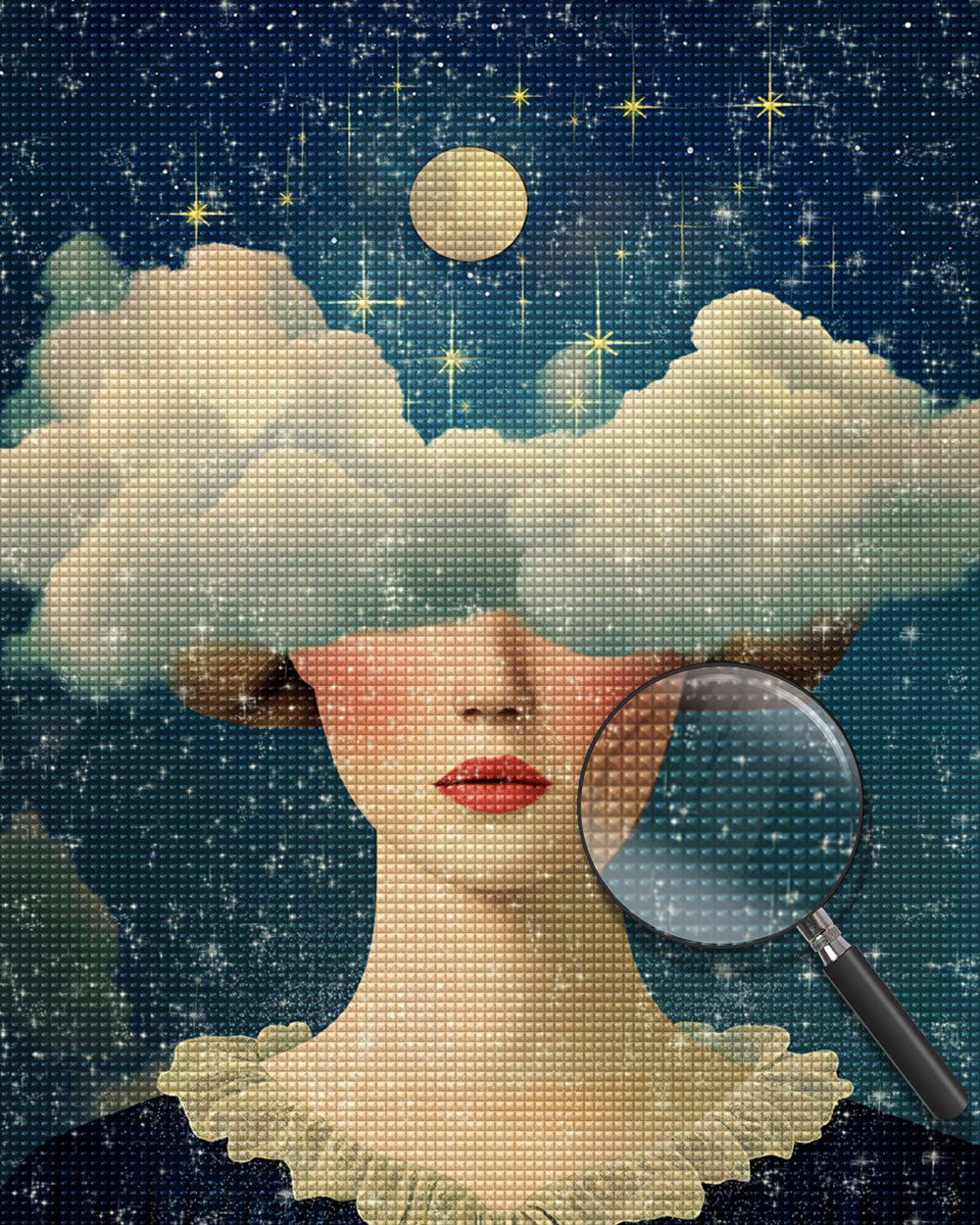 Die Wolkenfantasie der Frau Diamond Painting