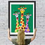 Drei Cartoon-Giraffen Diamond Painting
