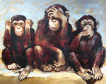 Drei gestörte Affen Diamond Painting