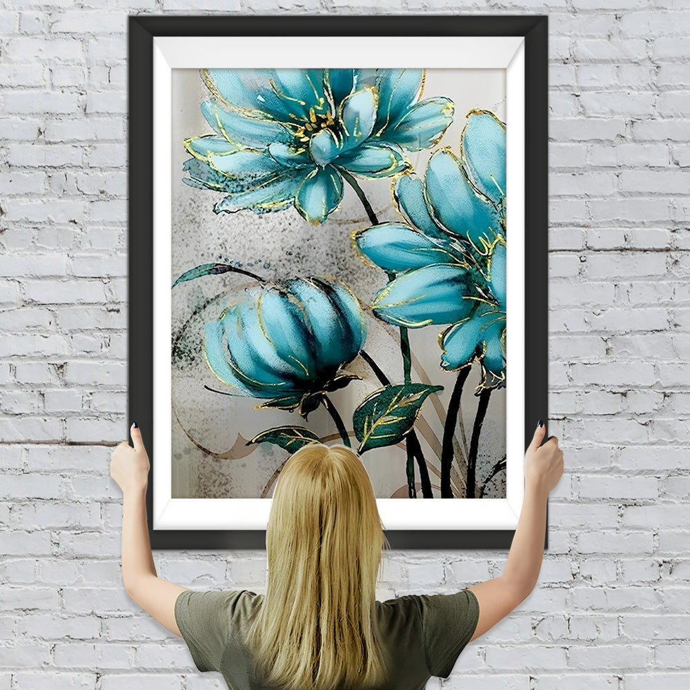 Drei grüne Chrysanthemen Diamond Painting