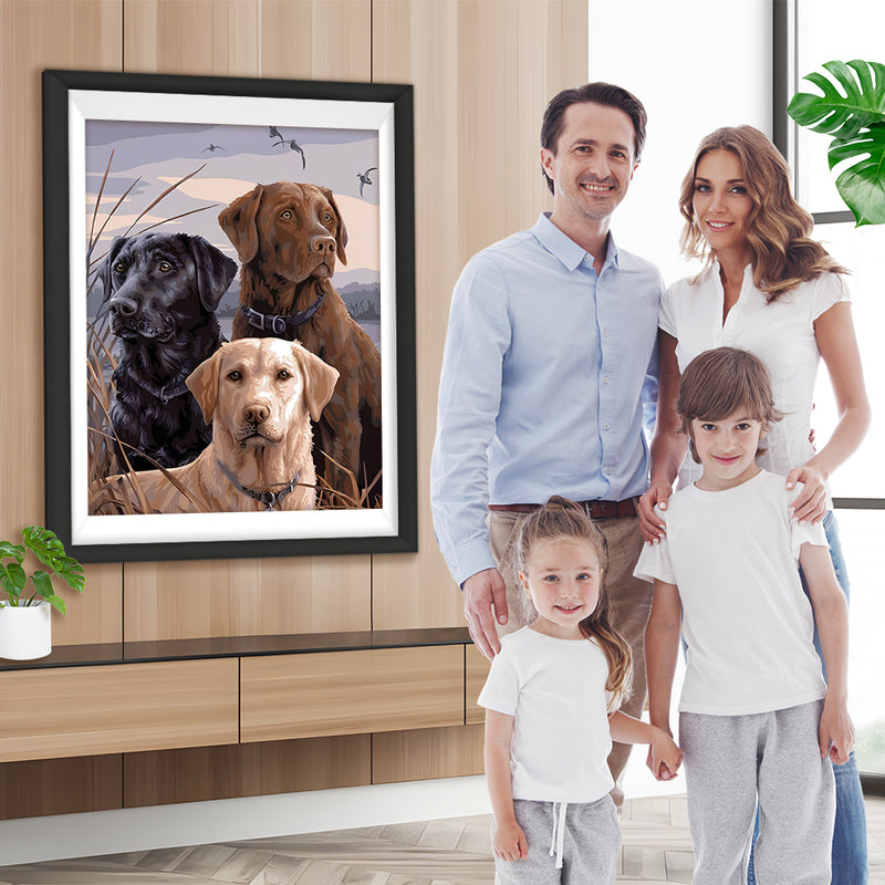 Drei Hunde Diamond Painting