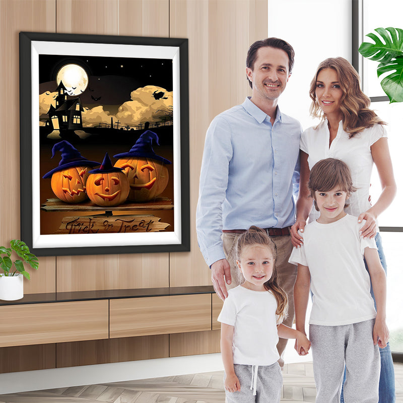 Drei Kürbislaternen Diamond Painting