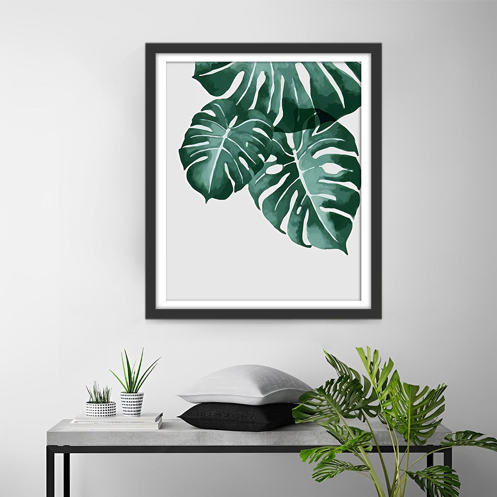 Drei Monstera Blätter Diamond Painting