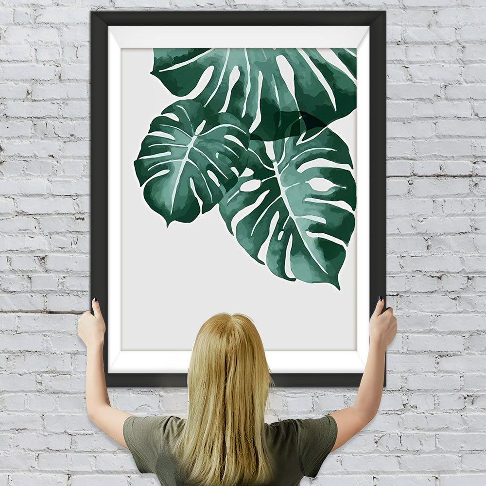 Drei Monstera Blätter Diamond Painting