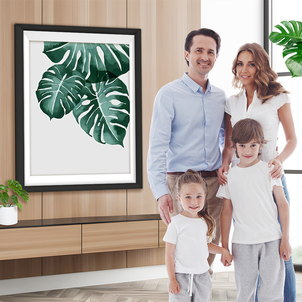 Drei Monstera Blätter Diamond Painting