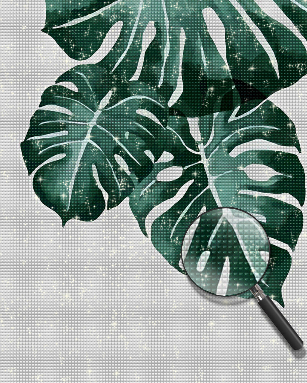 Drei Monstera Blätter Diamond Painting