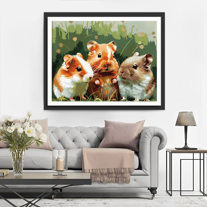 Drei niedliche Hamster Diamond Painting