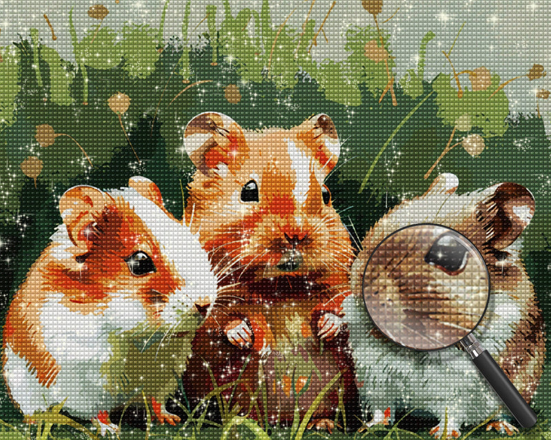 Drei niedliche Hamster Diamond Painting