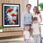 Drei rote Mohnblumen Diamond Painting