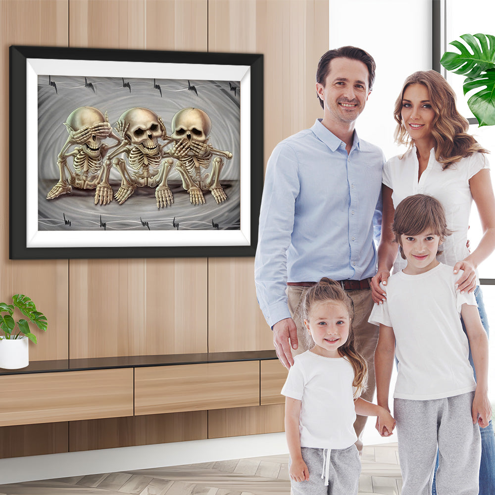 Drei Skelette Diamond Painting