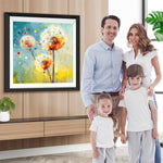 Drei weiße Pusteblumen Diamond Painting