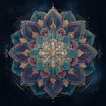 Dunkles Lotus-Mandala Diamond Painting