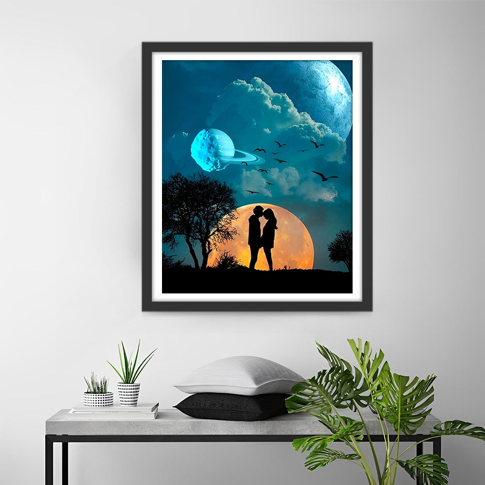 Ehepaar unter den Planeten Diamond Painting
