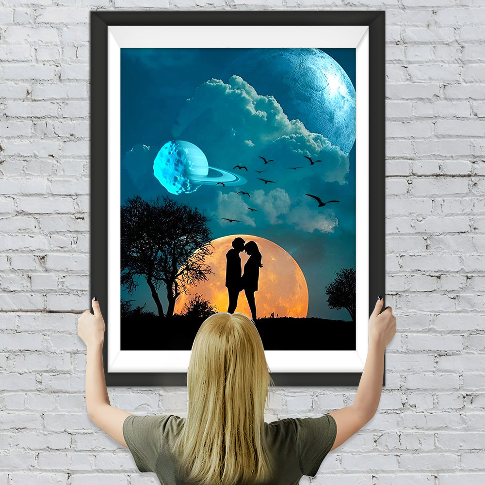 Ehepaar unter den Planeten Diamond Painting