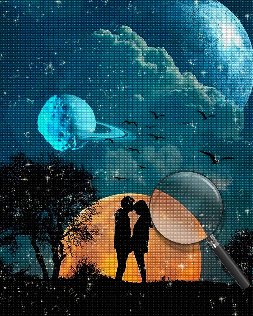 Ehepaar unter den Planeten Diamond Painting
