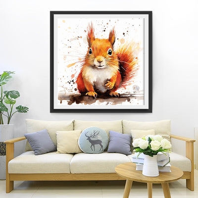 Eichhörnchen auf einem Ast sitzend Diamond Painting