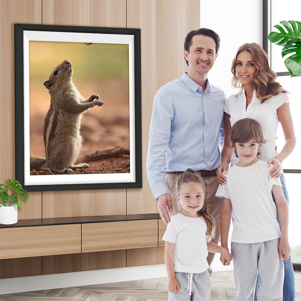 Eichhörnchen und Schmetterling Diamond Painting