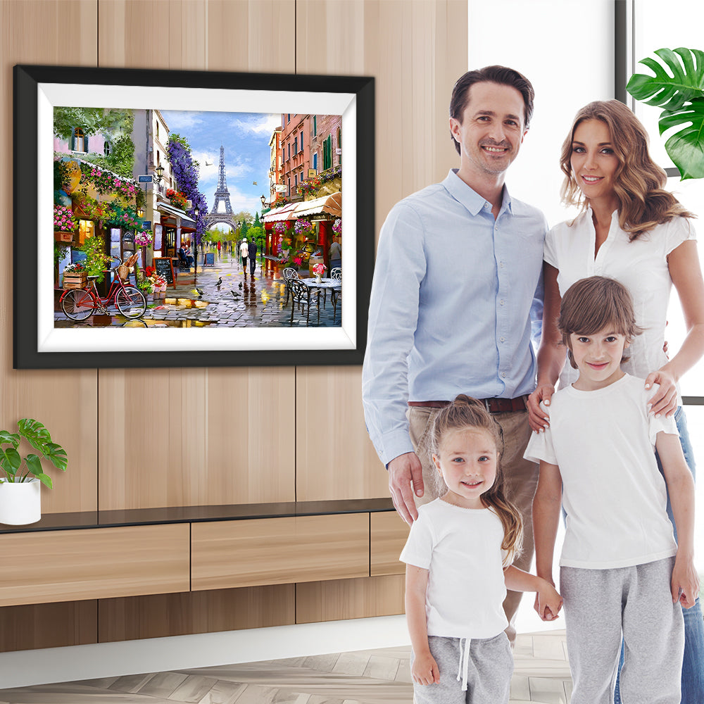 Eiffel auf der Paris Straße Diamond Painting