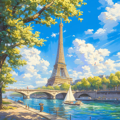 Eiffel im Sommer Diamond Painting