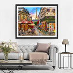 Eiffel und Geschäfte Diamond Painting