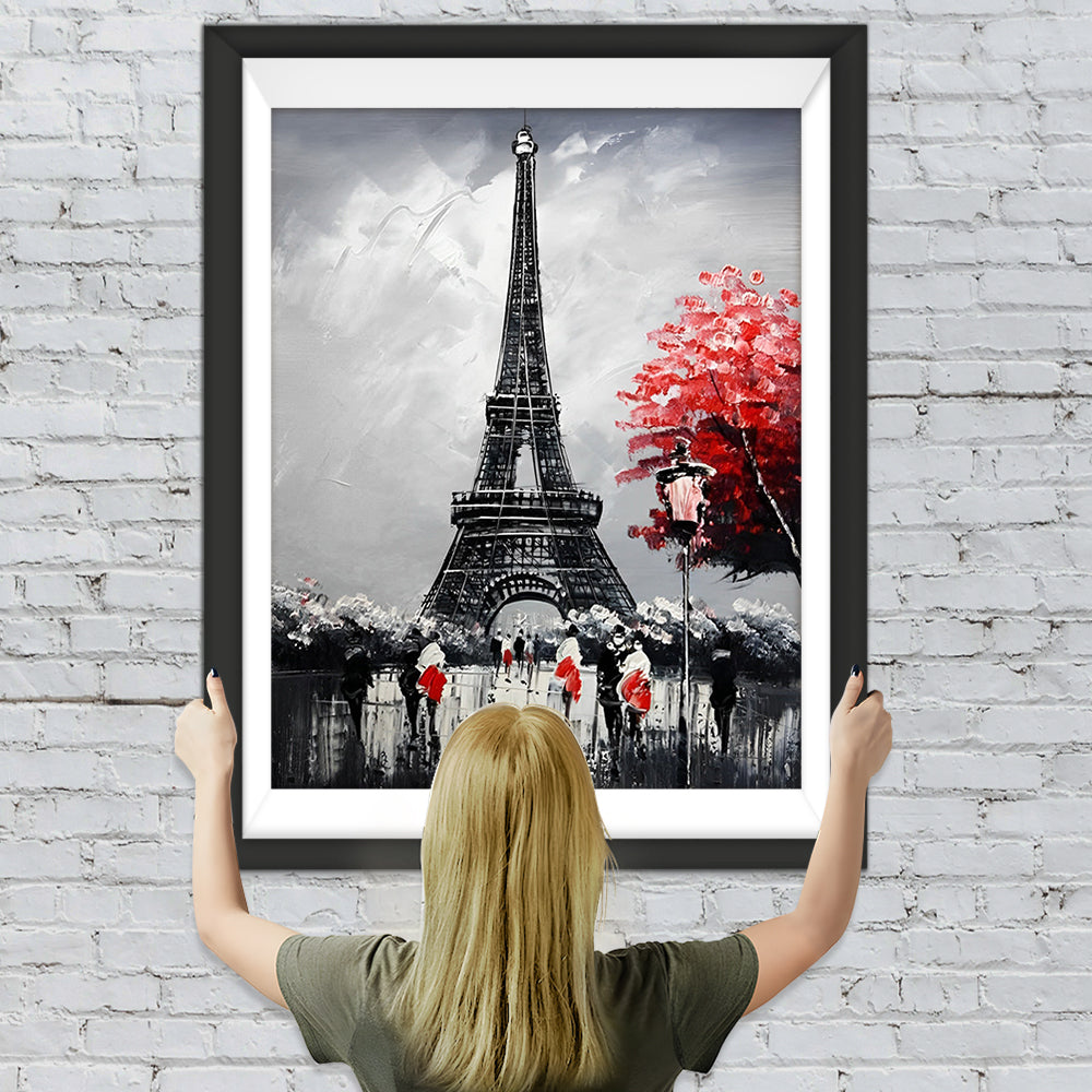 Eiffelturm Ahorn Regen Diamond Painting