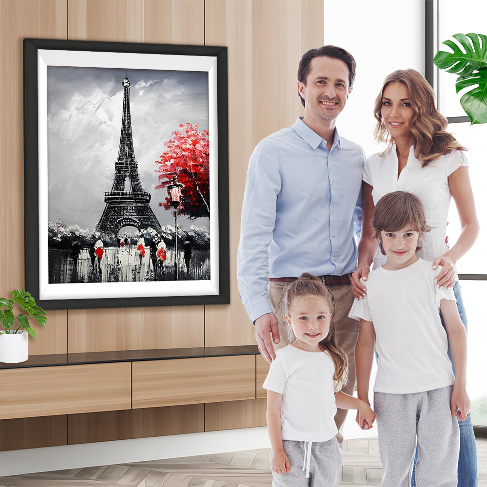 Eiffelturm Ahorn Regen Diamond Painting