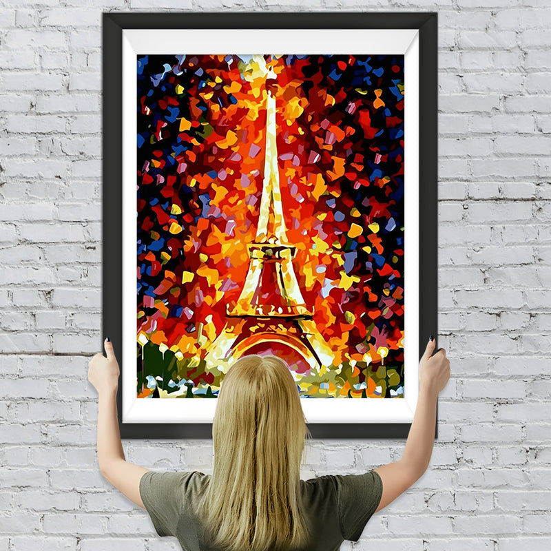 Eiffelturm im glitzernden Lichterglanz Diamond Painting