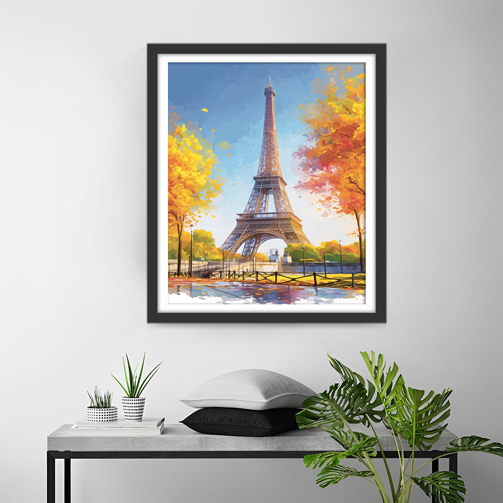 Eiffelturm in Paris im Herbst Diamond Painting